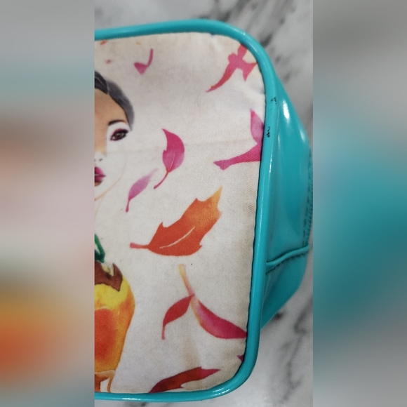 London Soho New York Pocahontas turquoise make up bag - Picture 3 of 12
